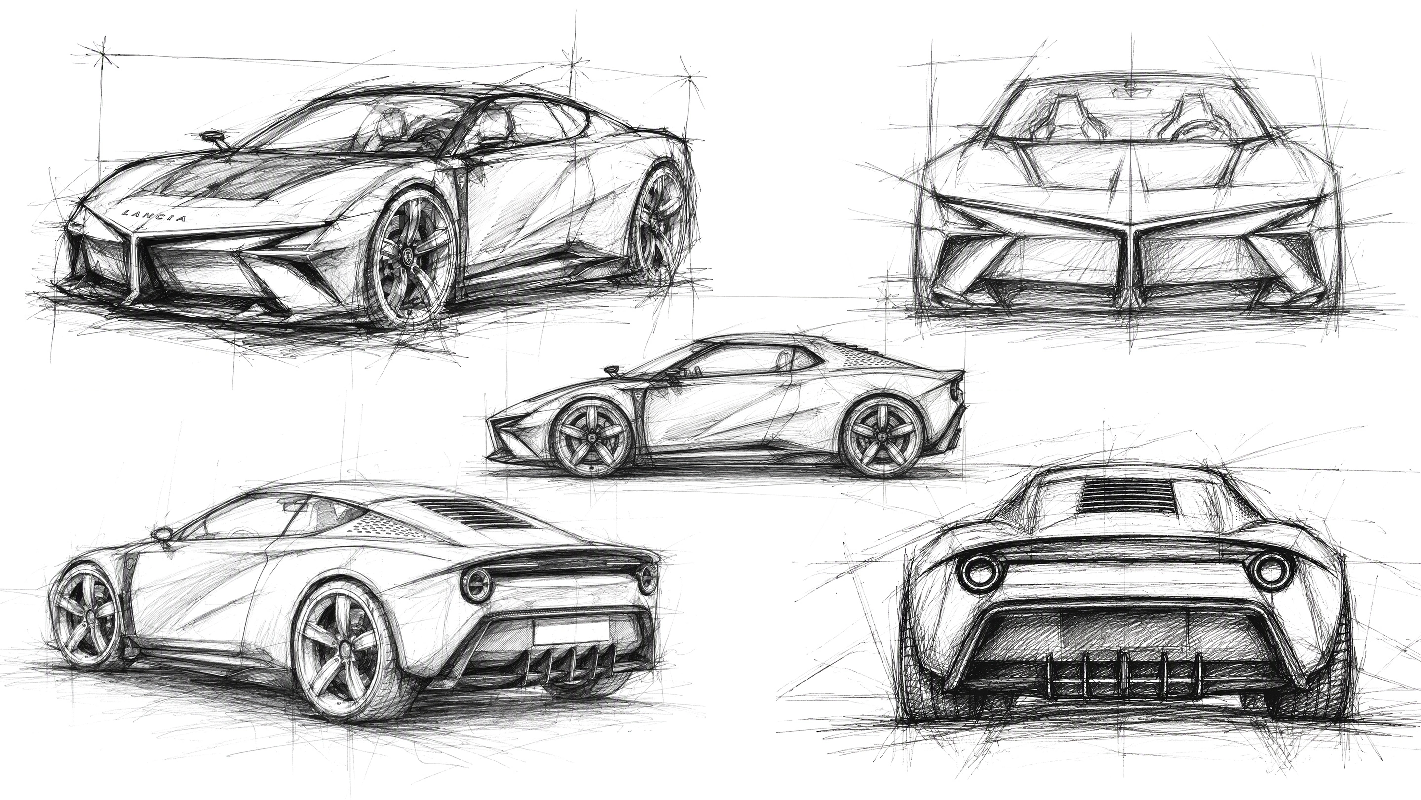 Lancia Stratos HF Concept — Conceptual sketches